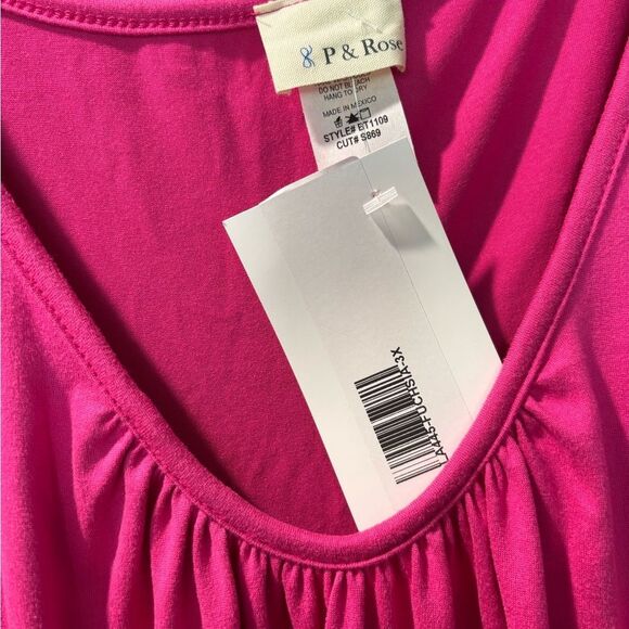 NWT Vibrant Pink Relaxed Tank Top - Picture 2 of 2